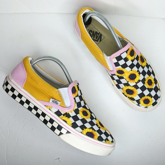 light blue vans with checkered trim